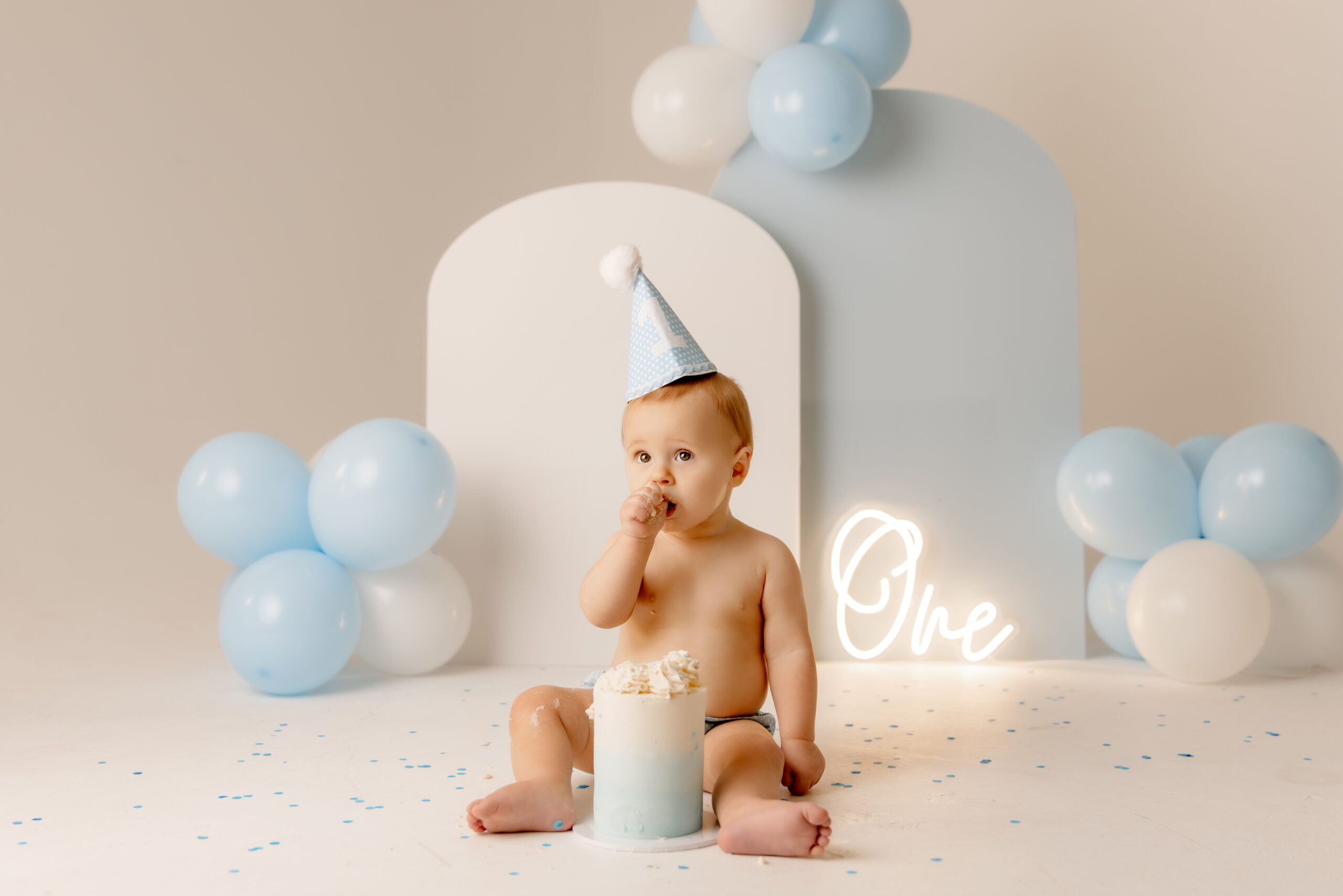First 1st Birthday Cake Smash in Harrogate, Leeds, Yorkshire